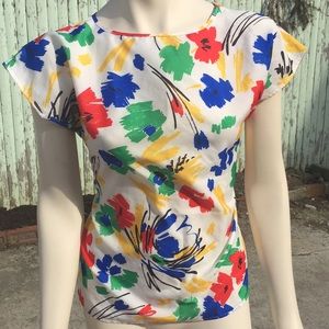 Colorful Paint Stroked Blouse